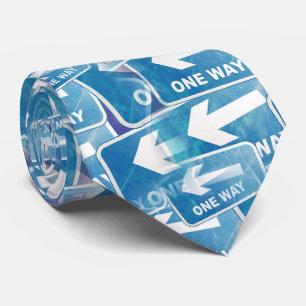 Grunge One Way Sign Background Tie