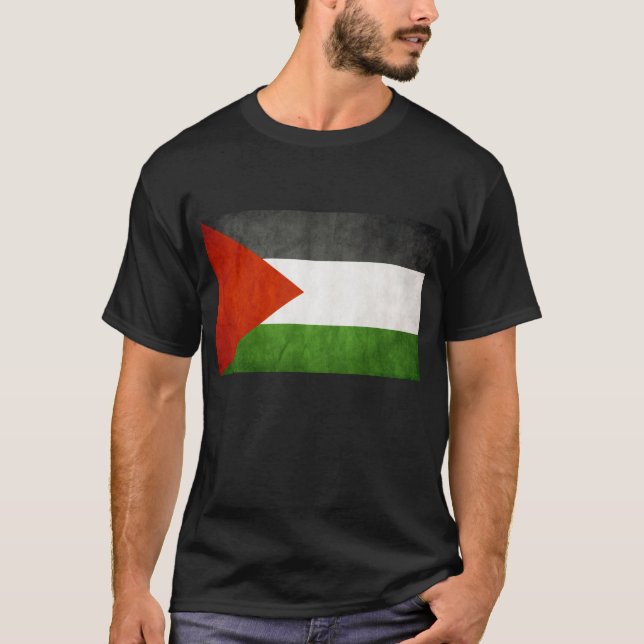 Grunge Palestinian Flag Men'sT-Shirt T-Shirt (Front)