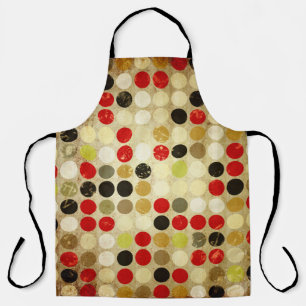grunge paper background with colored circles patte apron