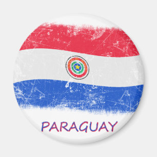Grunge Paraguay Flag Magnet