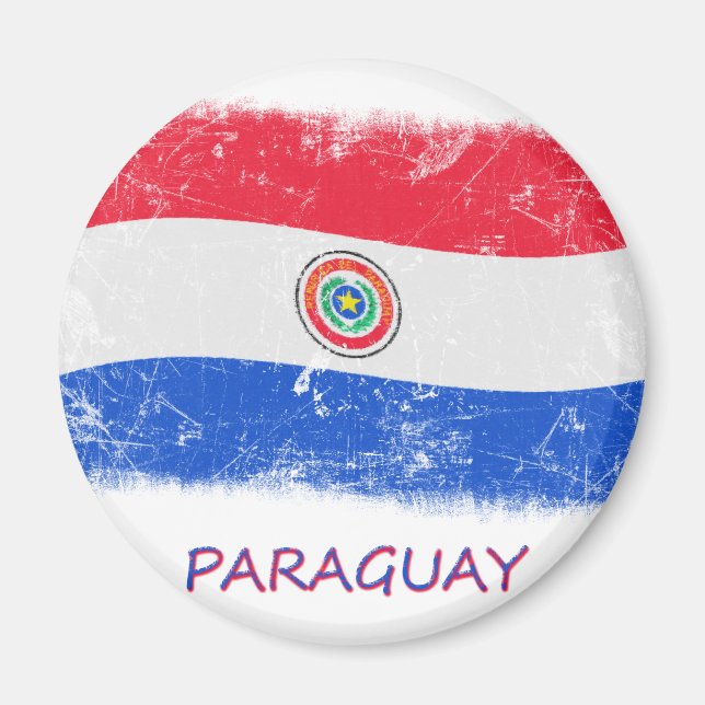 Grunge Paraguay Flag Magnet (Front)
