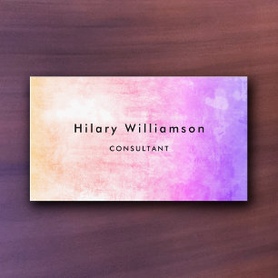 Grunge Pastel Lilac Pink Business Card