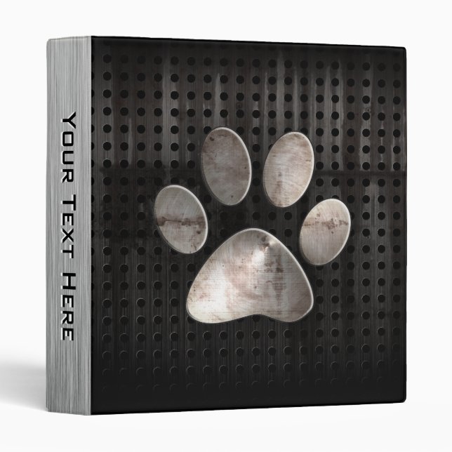 Grunge Paw Print Binder (Front/Spine)