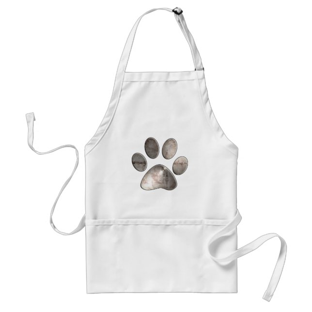 Grunge Paw Print Standard Apron (Front)