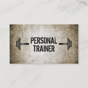 Grunge Personal Trainer Business Card
