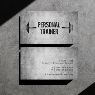 Grunge Personal Trainer Business Card