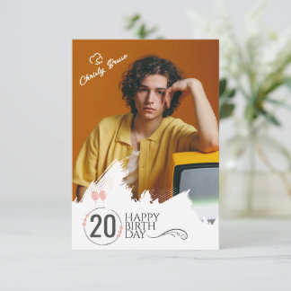 Grunge | Photo N'Importe Quel Âge Carte Anniversai