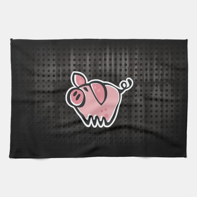 Grunge Pig Kitchen Towel (Horizontal)