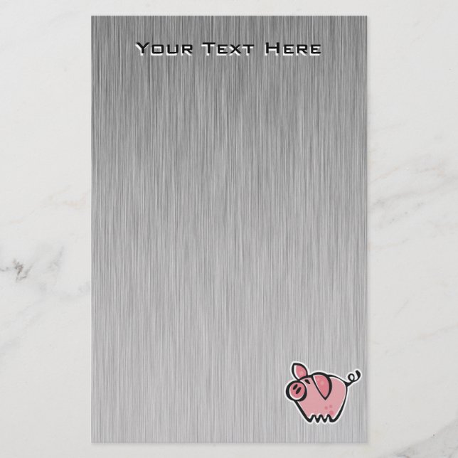 Grunge Pig Stationery (Front)