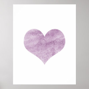 'Grunge Pink Heart'  Poster - Wall Decor