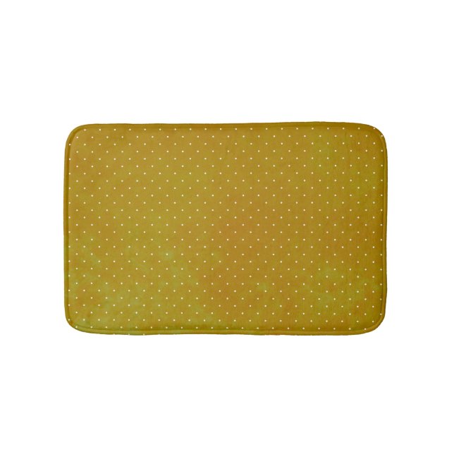 Grunge polka dot: watercolor background bath mat (Front)