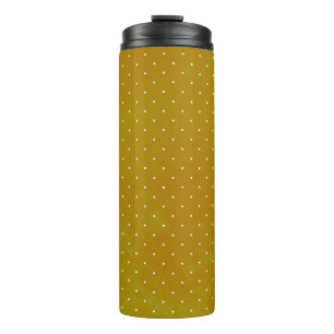 Grunge polka dot: watercolor background thermal tumbler