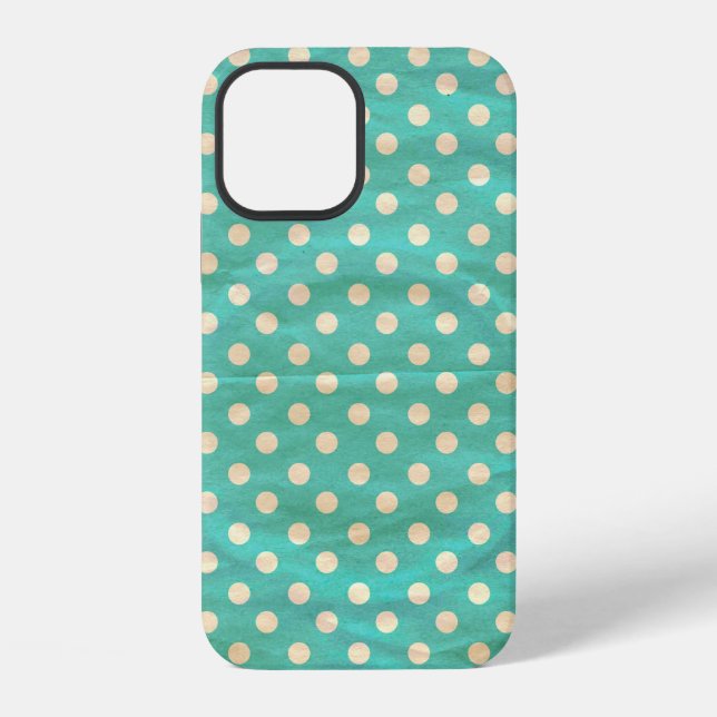 Grunge polka dots seamless pattern iPhone case (Back)