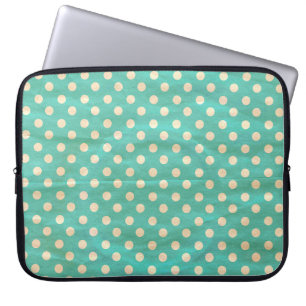 Grunge polka dots seamless pattern laptop sleeve