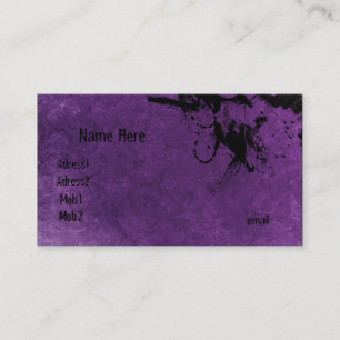 Grunge Purple Business Card