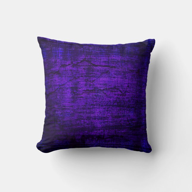 Grunge Purple Paint abstract art Throw Pillow (Front)