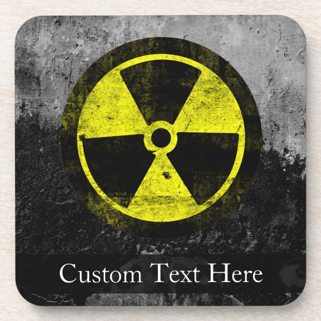 Grunge Radioactive Symbol Coaster (Front)