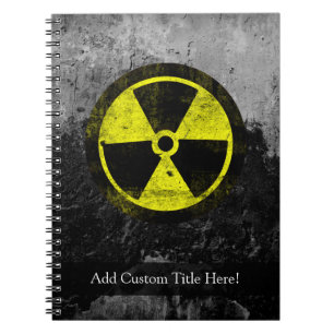 Grunge Radioactive Symbol Notebook
