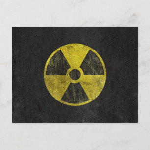 Grunge Radioactive Symbol Postcard