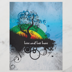 Grunge Rainbow Tree Customizable Flyer