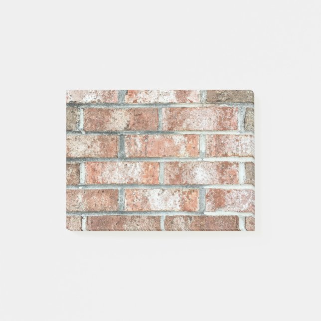 Grunge Red Brick Wall Brown Bricks Background Tan Post-it Notes (Front)