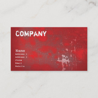 Grunge Red Business Card