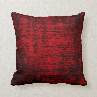 Grunge Red Paint abstract art Throw Pillow