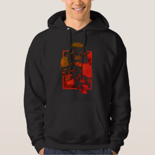 Grunge Red Skull Illustration Tee – Fierce Gothic