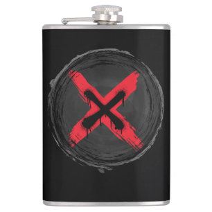 Grunge Red Xpression  Hip Flask