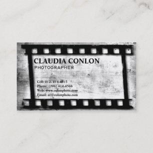 Grunge Retro Cool Old Film Maker Movie Business Card