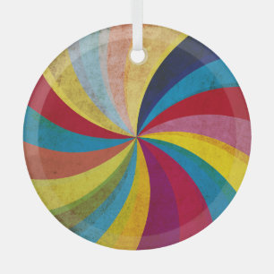 Grunge retro paper, colourful swirl background. glass ornament
