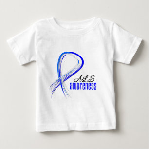 Grunge Ribbon ALS Awareness Baby T-Shirt