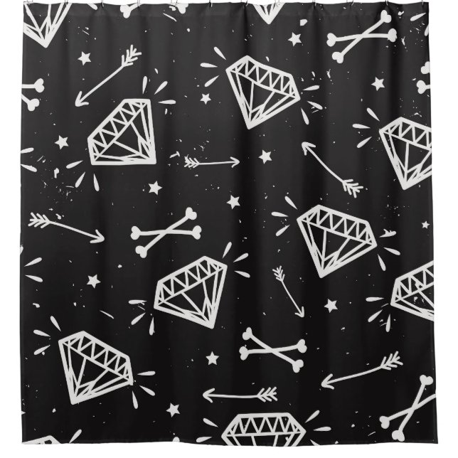 Grunge rock: diamonds, bones pattern. (Front)