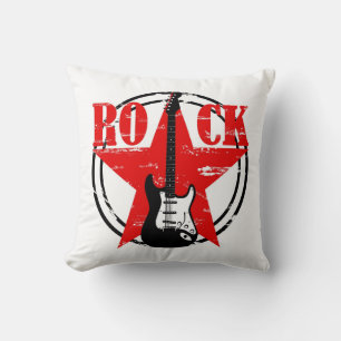Grunge rock throw pillow