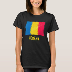 Grunge Romania Flag România Romanian Language T-Shirt