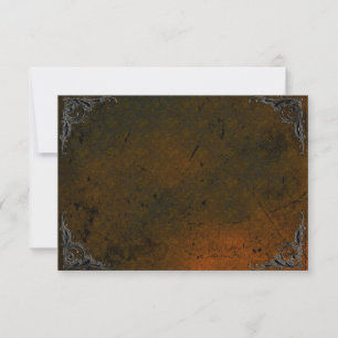 Grunge Rose Damask Gothic Note Card