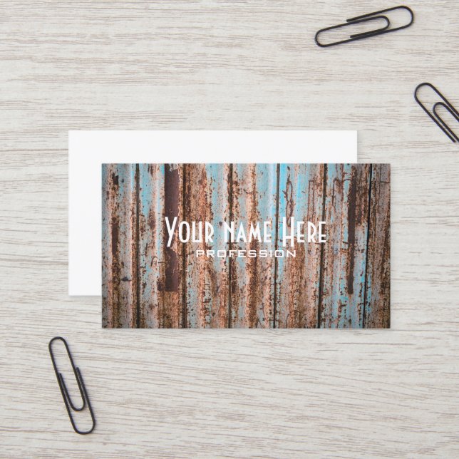 Grunge rust texture business card (Front/Back In Situ)