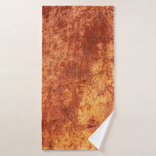 Grunge rusted metal texture, rust and oxidized met bath towel