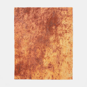 Grunge rusted metal texture, rust and oxidized met fleece blanket