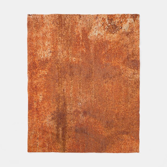 Grunge rusted metal texture. Rusty corrosion and o Fleece Blanket (Front)