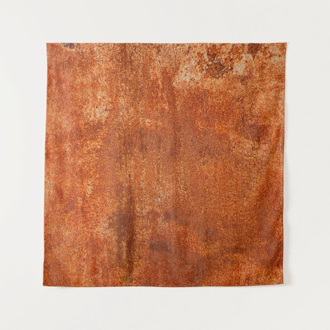 Grunge rusted metal texture. Rusty corrosion and o Tapestry (Front)
