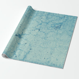 Grunge Rustic Blue Teal Vintage Texture Wrapping Paper