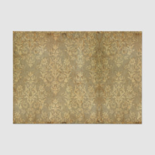 Grunge,rustic,damask,bronze,antique,victorian,chic Tissue Paper