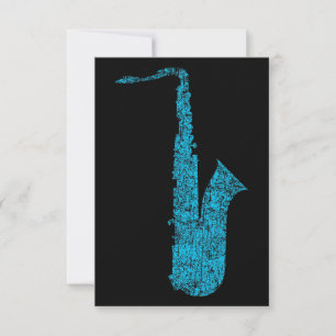 grunge saxophone invitation