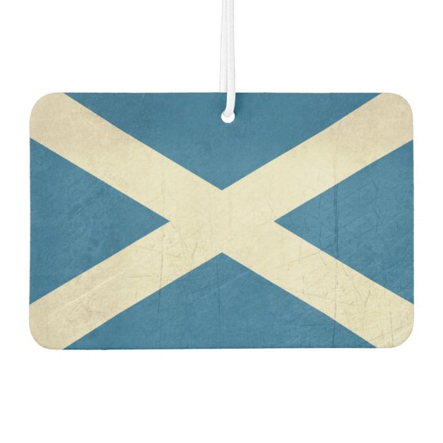 Grunge Scottish Flag Illustration Air Freshener (Front)