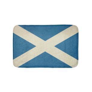 Grunge Scottish Flag Illustration Bath Mat