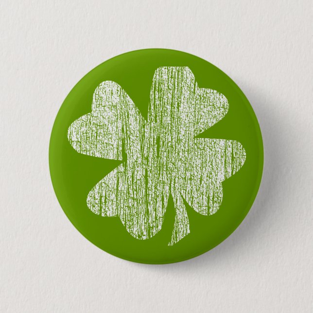 Grunge Shamrock 2 Inch Round Button (Front)