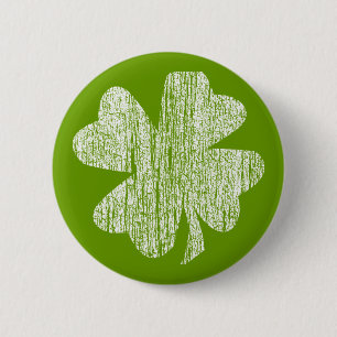 Grunge Shamrock 2 Inch Round Button