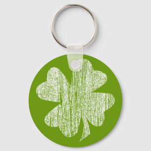 Grunge Shamrock Keychain