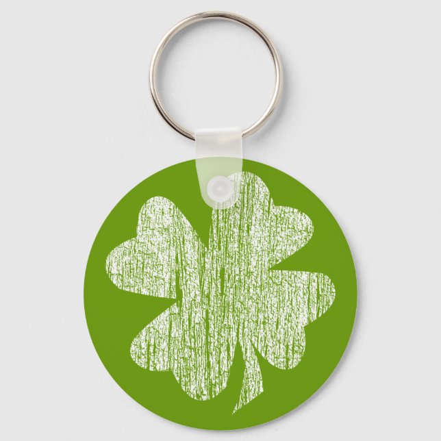 Grunge Shamrock Keychain (Front)